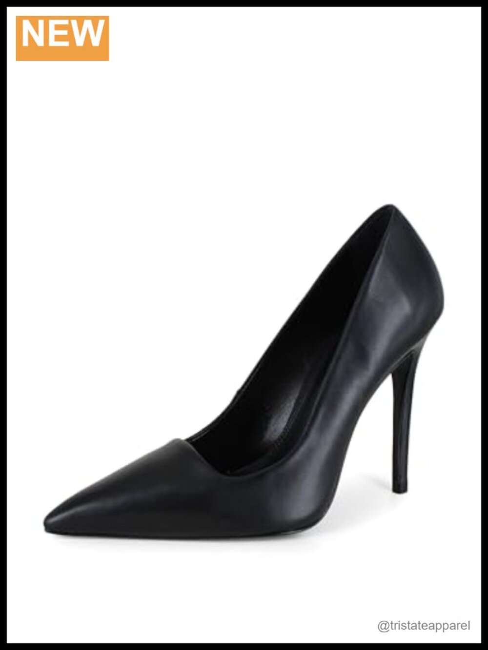 Leather Pointed Toe Stiletto Heel Pump Formal Evening Party Shoe